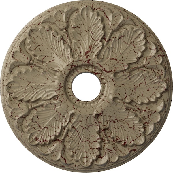 Ekena Millwork Milan Ceiling Medallion (Canopies up to 4 5/8"), 24 1/2"OD x 3 1/2"ID x 1"P, Gobi Desert Crackle CM24MIGDC - main
